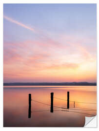 Wandsticker Sonnenaufgang am See