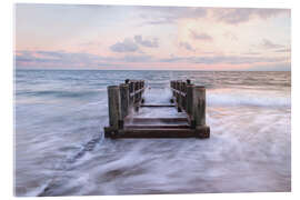 Akrylglastavla Pier and sunrise on the Baltic Sea - Nils Steiner