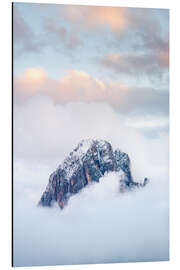 Aluminium print Mountain peaks in the Alps