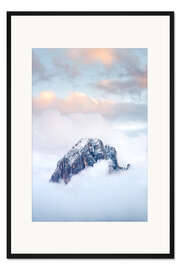 Gerahmter Kunstdruck Berggipfel in den Alpen