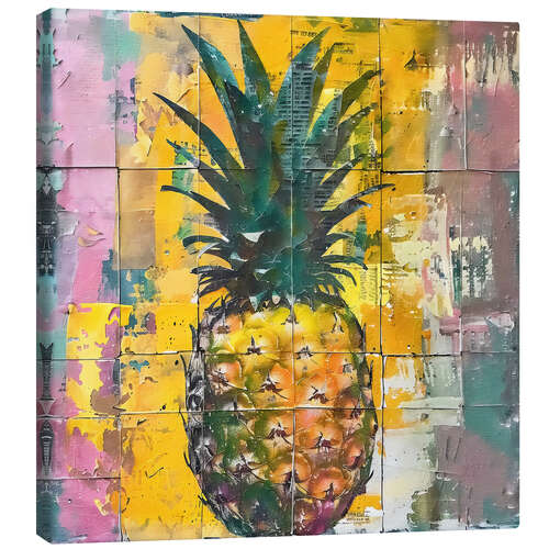 Leinwandbild Tropische Früchte - Ananas