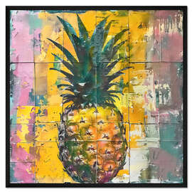 Gerahmter Kunstdruck Tropische Früchte - Ananas