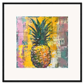 Gerahmter Kunstdruck Tropische Früchte - Ananas