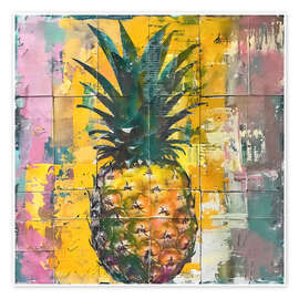Plakat Tropical fruits - Pineapple