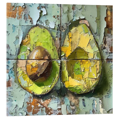 Stampa su vetro acrilico Tropical Fruits - Avocado