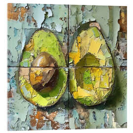 Stampa su vetro acrilico Tropical Fruits - Avocado
