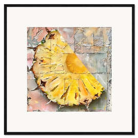 Gerahmter Kunstdruck Ananasscheibe