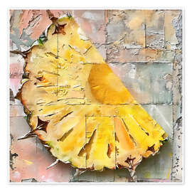 Wall print Pineapple slice - RileyB