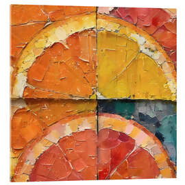 Tableau en verre acrylique Orange slices - RileyB