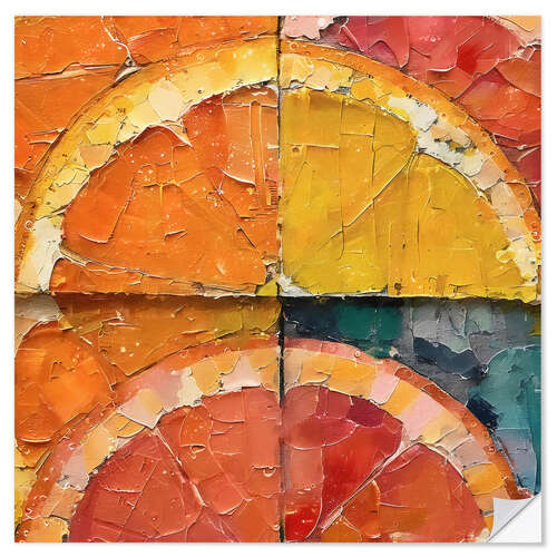 Sticker mural Orange slices