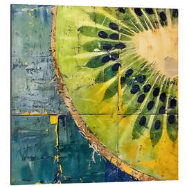 Aluminium print Tropische Früchte - Kiwis - Willow Studio