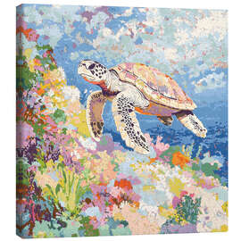 Canvastavla Colourful Turtle