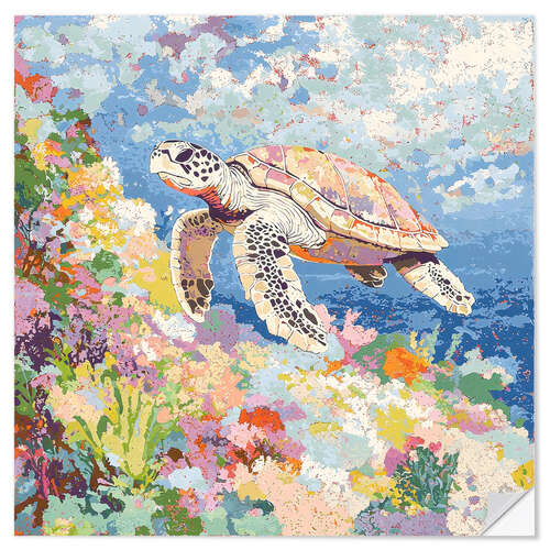 Sisustustarra Colourful Turtle