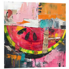 Hartschaumbild Wassermelone in modernem Stillleben