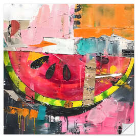 Sticker mural Watermelon in modern still life - RileyB