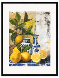 Framed art print Mediterranean Lemons
