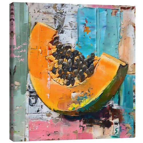 Leinwandbild Tropische Früchte - Papaya