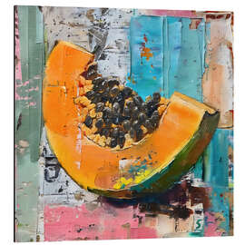 Magnettafel Tropische Früchte - Papaya