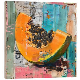 Hout print Tropical Fruits - Papaya