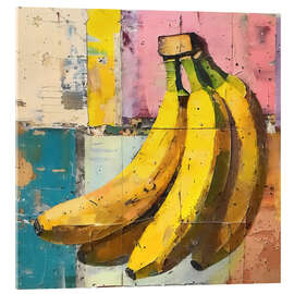 Stampa su vetro acrilico Tropical fruits - Bananas