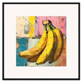 Gerahmter Kunstdruck Tropische Früchte - Bananen