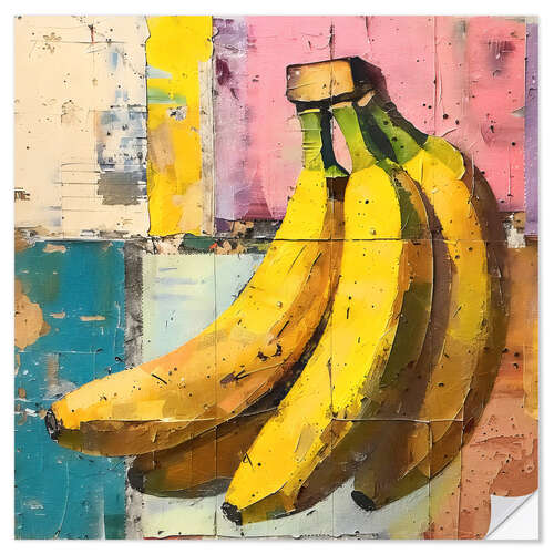 Selvklebende plakat Tropical fruits - Bananas