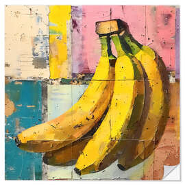 Selvklebende plakat Tropical fruits - Bananas