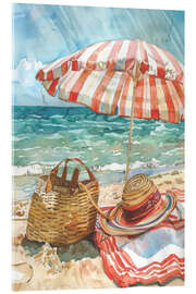 Quadro em acrílico Striped Umbrella - LSR Design Studio