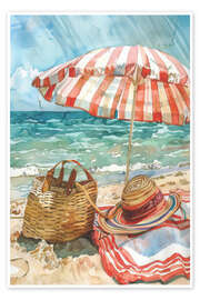 Wall print Striped Umbrella - LSR Design Studio