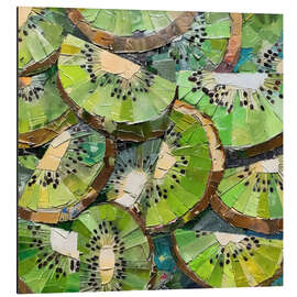 Aluminium print Kiwi slices - Willow Studio