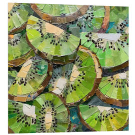 Hartschaumbild Kiwischeiben - Willow Studio