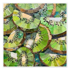 Wall print Kiwi slices - RileyB