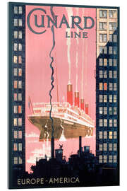 Acrylic print Cunard Line Europe-America - Vintage Travel Collection