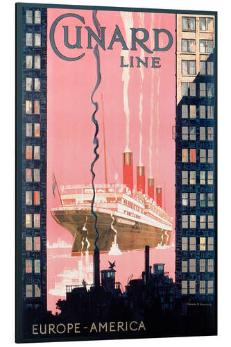 Aluminium print Cunard Line Europe-America