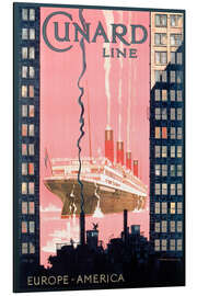 Aluminium print Cunard Line Europe-America - Vintage Travel Collection