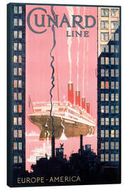 Canvas print Cunard Line Europe-America - Vintage Travel Collection