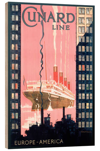 Holzbild Cunard Line Europe-America