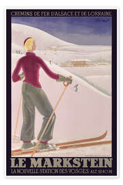 Wall print Le Markstein - Chemins de Fer d'Alsace et de Lorraine - Vintage Ski Collection