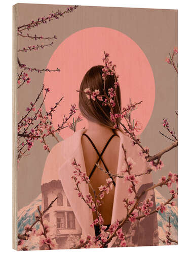 Stampa su legno Peach Blossoms of Veria