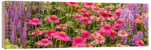Wood print Summer Blooms