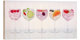 Tableau en bois Gin Journey - Assaf Frank