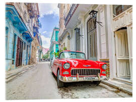 Acrylic print Red Vintage Car - Assaf Frank