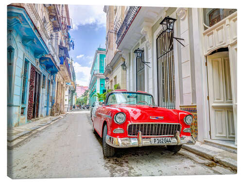 Leinwandbild Rotes Oldtimer