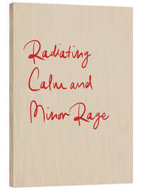 Obraz na drewnie Radiating Calm and Minor Rage - apricot and birch