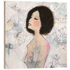 Tableau en bois Wish you were here - Adriane Dworzak