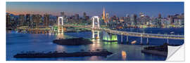 Sticker mural Rainbow Bridge Panorama, Tokyo, Japan - Jan Christopher Becke