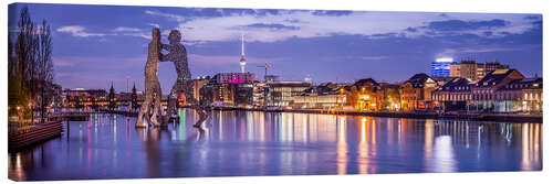 Canvas print Berlin skyline with Molecule Men