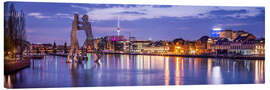 Canvas print Berlin skyline with Molecule Men - Jan Christopher Becke