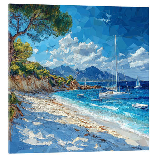 Acrylglasbild Blaue Meeresküste