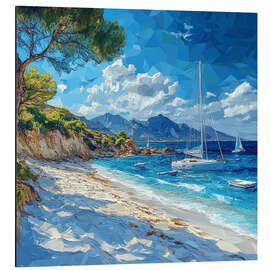 Alubild Blaue Meeresküste